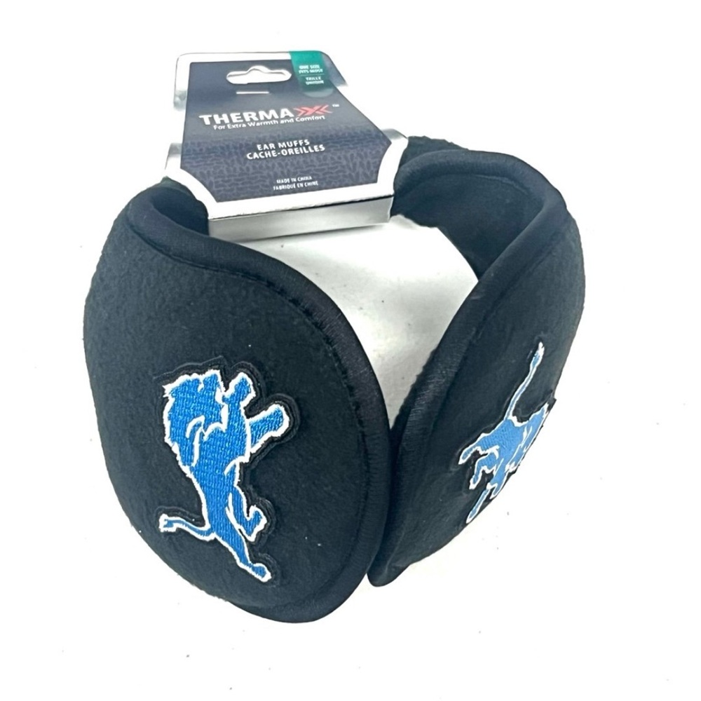 Detroit Lions Black Ear Muffs